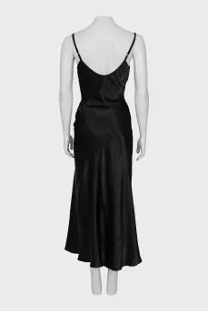Black fitted dress with straps