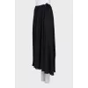 Black Tie-Up Maxi Skirt