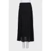 Black Tie-Up Maxi Skirt