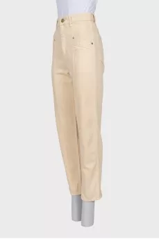 Skinny jeans with raised seam