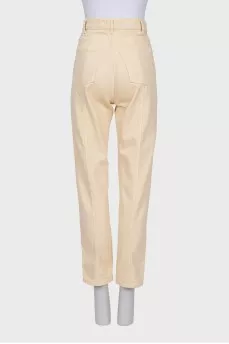 Skinny jeans with raised seam