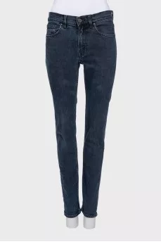 Blue skinny fit mid rise jeans