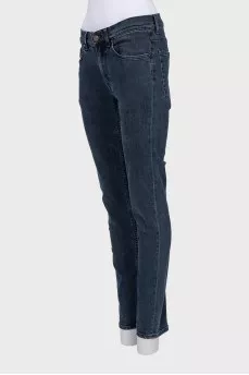 Blue skinny fit mid rise jeans
