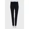 Trousers with mesh decor on the waist
