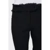 Trousers with mesh decor on the waist