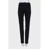 Trousers with mesh decor on the waist