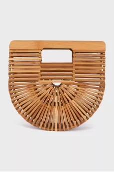 Brown Bamboo Clutch