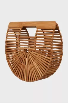 Brown Bamboo Clutch