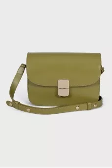 Зелена сумка из кожи