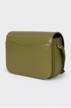 Зелена сумка из кожи