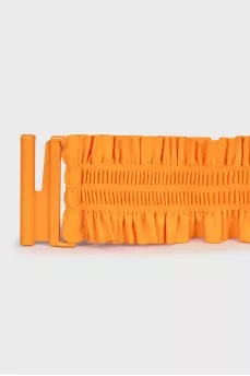 Textile orange belt with tag