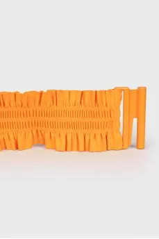 Textile orange belt with tag