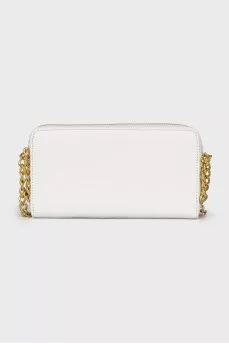 Leather wallet with chain