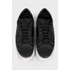 Black Snakeskin Sneakers