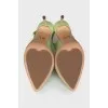 Green Leather Slingbacks