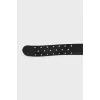 Leather belt with double buckle