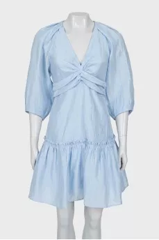 Blue dress with 3/4 sleeves