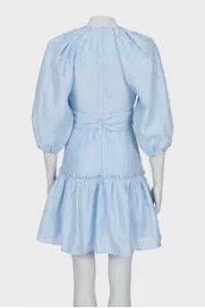 Blue dress with 3/4 sleeves