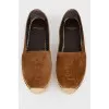 Espadrillas from suede with embroidery