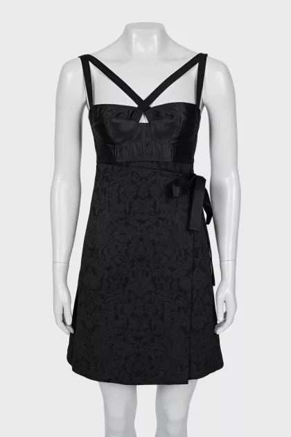 Black dress with corset top