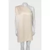 Beige one shoulder dress