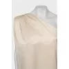 Beige one shoulder dress