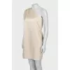 Beige one shoulder dress