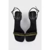 Leather sandals with beads