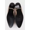 Beige shoes with almond toe