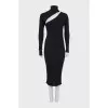 Wool dress with detachable sleeve