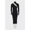 Wool dress with detachable sleeve