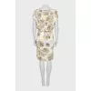 White Printed Sleeveless Dress