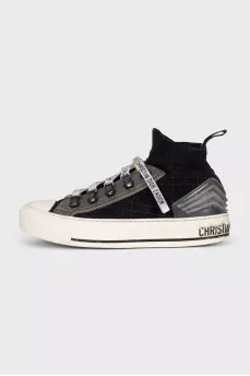 Black Walk'n'Dior textile sneakers
