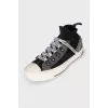 Black Walk'n'Dior textile sneakers
