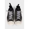 Black Walk'n'Dior textile sneakers