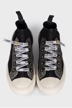 Black Walk'n'Dior textile sneakers