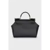 Black Sicily leather bag