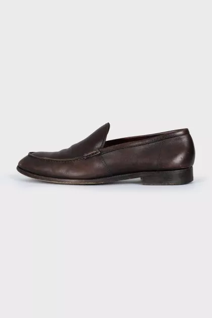Men's Brown Leather Loafers