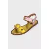 Two-tone crystal sandals