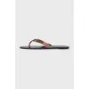 Leather flip flops with print