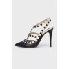 Rockstud Leather Slingbacks