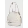 White bag made of leather and textile