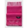 Pink wool scarf with brand logo