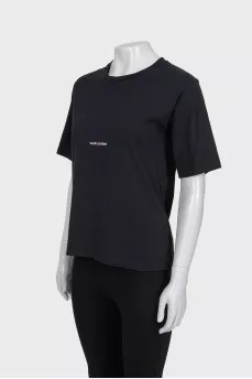 Black T-shirt with logo
