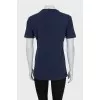 Blue T-shirt with branded print