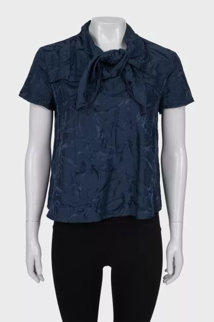 Blue printed blouse