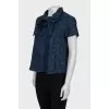 Blue printed blouse