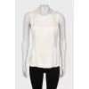 Silk sleeveless blouse