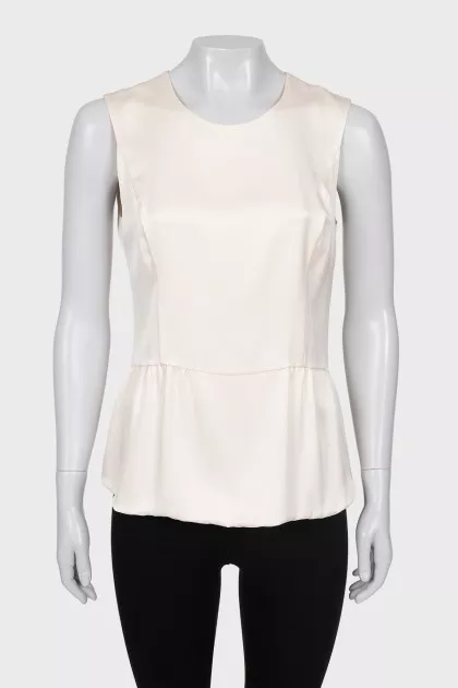 Silk sleeveless blouse