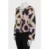 Cardigan in geometric print